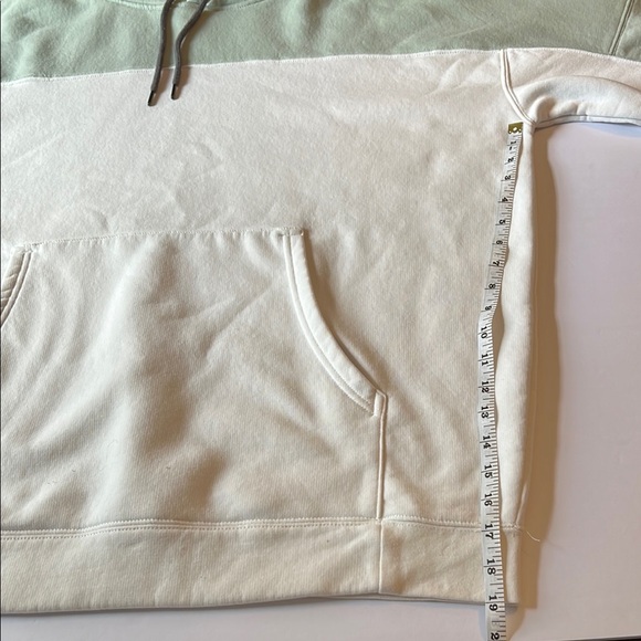Mono b Oversized Color blocked Hoodie Pullover Kangaroo Pockets Green 3XL EUC - Picture 6 of 6